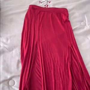 Maroon maxi with slits